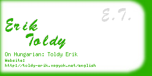 erik toldy business card